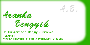 aranka bengyik business card